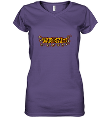 Marvel War of the Realms Comic Logo Women's V-Neck T-Shirt Women's V-Neck T-Shirt - skytshirtshop