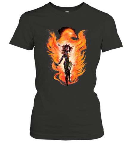 Marvel X Men Rise Of The Dark Phoenix Flames Women's T-Shirt Women's T-Shirt / Black / S Women's T-Shirt - skytshirtshop