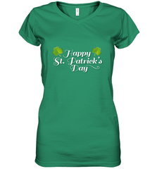 Shamrock Happy St patrick's Shirt for men and women (2) Women's V-Neck T-Shirt Women's V-Neck T-Shirt - skytshirtshop