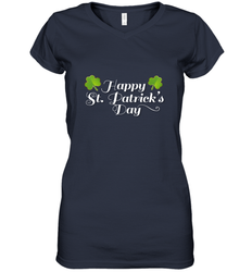 Shamrock Happy St patrick's Shirt for men and women (2) Women's V-Neck T-Shirt