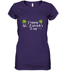 Shamrock Happy St patrick's Shirt for men and women (2) Women's V-Neck T-Shirt Women's V-Neck T-Shirt - skytshirtshop
