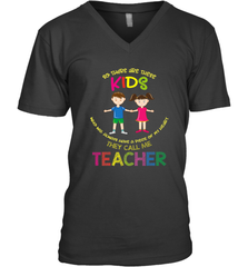 They Call Me Teacher School Kids Fun Appreciation Men's V-Neck Men's V-Neck - skytshirtshop