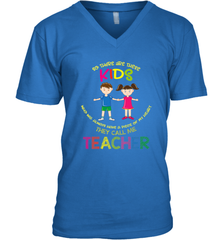 They Call Me Teacher School Kids Fun Appreciation Men's V-Neck Men's V-Neck - skytshirtshop
