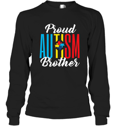 Proud Autism Brother Awareness Support Premium T Shirt Long Sleeve T-Shirt