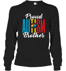 Proud Autism Brother Awareness Support Premium T Shirt Long Sleeve T-Shirt Long Sleeve T-Shirt - skytshirtshop