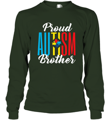 Proud Autism Brother Awareness Support Premium T Shirt Long Sleeve T-Shirt Long Sleeve T-Shirt - skytshirtshop