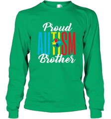 Proud Autism Brother Awareness Support Premium T Shirt Long Sleeve T-Shirt Long Sleeve T-Shirt - skytshirtshop