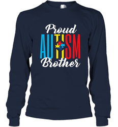 Proud Autism Brother Awareness Support Premium T Shirt Long Sleeve T-Shirt