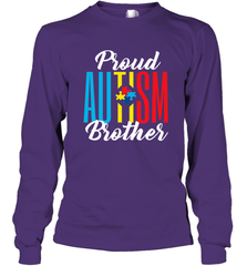 Proud Autism Brother Awareness Support Premium T Shirt Long Sleeve T-Shirt Long Sleeve T-Shirt - skytshirtshop