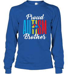 Proud Autism Brother Awareness Support Premium T Shirt Long Sleeve T-Shirt Long Sleeve T-Shirt - skytshirtshop