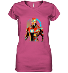 Marvel Infinity War Iron Man Digital Pose Women's V-Neck T-Shirt Women's V-Neck T-Shirt - skytshirtshop