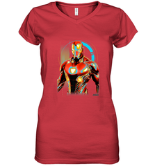 Marvel Infinity War Iron Man Digital Pose Women's V-Neck T-Shirt Women's V-Neck T-Shirt - skytshirtshop