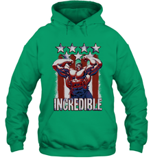 Marvel Hulk Incredible Stars and Stripes Hooded Sweatshirt Hooded Sweatshirt - skytshirtshop