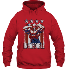 Marvel Hulk Incredible Stars and Stripes Hooded Sweatshirt Hooded Sweatshirt - skytshirtshop