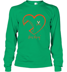 Virginia Cavaliers Football Inside Heart  Team Long Sleeve T-Shirt Long Sleeve T-Shirt - skytshirtshop