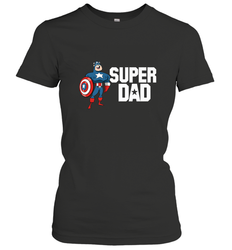 Marvel Father's Day Captain America Super Dad Portrait Women's T-Shirt