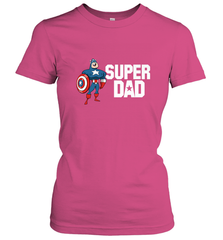 Marvel Father's Day Captain America Super Dad Portrait Women's T-Shirt Women's T-Shirt - skytshirtshop