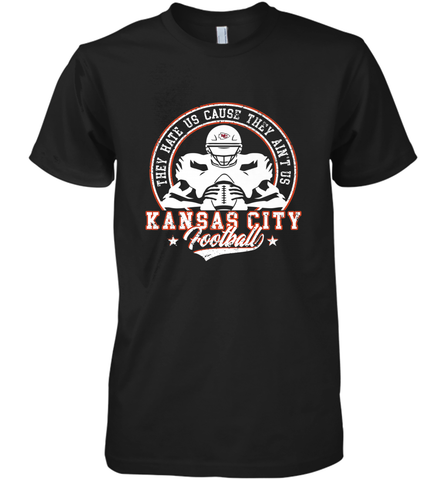 Vintage NFL Kansas City Football Logo Men's Premium T-Shirt Men's Premium T-Shirt / Black / XS Men's Premium T-Shirt - skytshirtshop