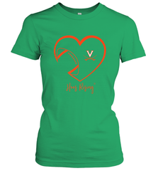 Virginia Cavaliers Football Inside Heart  Team Women's T-Shirt Women's T-Shirt - skytshirtshop