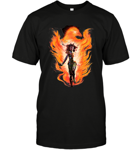 Marvel X Men Rise Of The Dark Phoenix Flames Men's T-Shirt Men's T-Shirt / Black / S Men's T-Shirt - skytshirtshop