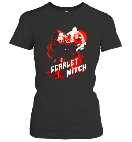 Marvel Infinity War Scarlet Witch Red Splat Women's T-Shirt Women's T-Shirt / Black / S Women's T-Shirt - skytshirtshop