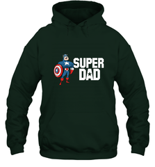 Marvel Father's Day Captain America Super Dad Portrait Hooded Sweatshirt Hooded Sweatshirt - skytshirtshop