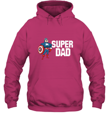 Marvel Father's Day Captain America Super Dad Portrait Hooded Sweatshirt Hooded Sweatshirt - skytshirtshop
