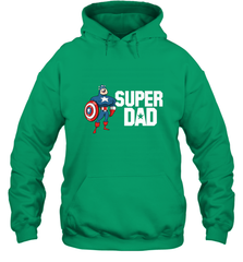 Marvel Father's Day Captain America Super Dad Portrait Hooded Sweatshirt Hooded Sweatshirt - skytshirtshop