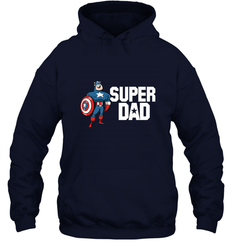 Marvel Father's Day Captain America Super Dad Portrait Hooded Sweatshirt
