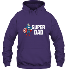 Marvel Father's Day Captain America Super Dad Portrait Hooded Sweatshirt Hooded Sweatshirt - skytshirtshop