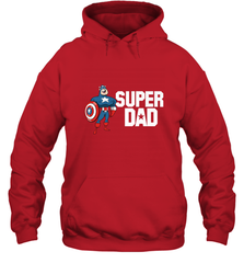 Marvel Father's Day Captain America Super Dad Portrait Hooded Sweatshirt Hooded Sweatshirt - skytshirtshop