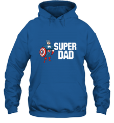 Marvel Father's Day Captain America Super Dad Portrait Hooded Sweatshirt Hooded Sweatshirt - skytshirtshop