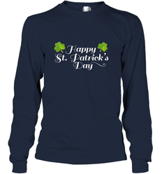 Shamrock Happy St patrick's Shirt for men and women (2) Long Sleeve T-Shirt