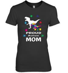 Proud Autism Mom T Rex Dinosaur Autism Awareness Women's Premium T-Shirt Women's Premium T-Shirt - skytshirtshop
