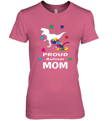 Proud Autism Mom T Rex Dinosaur Autism Awareness Women's Premium T-Shirt Women's Premium T-Shirt - skytshirtshop
