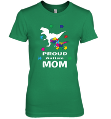 Proud Autism Mom T Rex Dinosaur Autism Awareness Women's Premium T-Shirt Women's Premium T-Shirt - skytshirtshop
