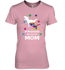 Proud Autism Mom T Rex Dinosaur Autism Awareness Women's Premium T-Shirt Women's Premium T-Shirt - skytshirtshop