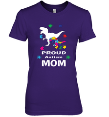 Proud Autism Mom T Rex Dinosaur Autism Awareness Women's Premium T-Shirt Women's Premium T-Shirt - skytshirtshop