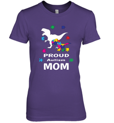 Proud Autism Mom T Rex Dinosaur Autism Awareness Women's Premium T-Shirt Women's Premium T-Shirt - skytshirtshop