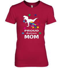 Proud Autism Mom T Rex Dinosaur Autism Awareness Women's Premium T-Shirt Women's Premium T-Shirt - skytshirtshop