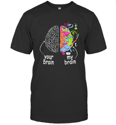 Neurodiversity brain Gift idea for Dyslexia ADHD Autism ASD Men's T-Shirt