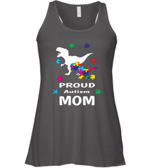 Proud Autism Mom T Rex Dinosaur Autism Awareness Women's Racerback Tank Women's Racerback Tank - skytshirtshop