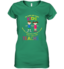 They Call Me Teacher School Kids Fun Appreciation Women's V-Neck T-Shirt Women's V-Neck T-Shirt - skytshirtshop