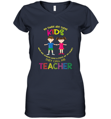 They Call Me Teacher School Kids Fun Appreciation Women's V-Neck T-Shirt Women's V-Neck T-Shirt - skytshirtshop
