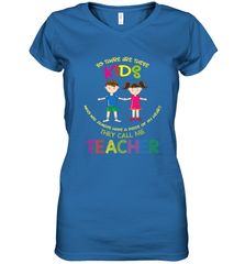 They Call Me Teacher School Kids Fun Appreciation Women's V-Neck T-Shirt Women's V-Neck T-Shirt - skytshirtshop