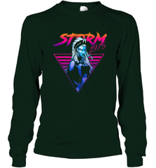 Marvel X Men Storm 80's Neon Retro Triangle Long Sleeve T-Shirt Long Sleeve T-Shirt - skytshirtshop