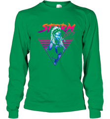 Marvel X Men Storm 80's Neon Retro Triangle Long Sleeve T-Shirt Long Sleeve T-Shirt - skytshirtshop