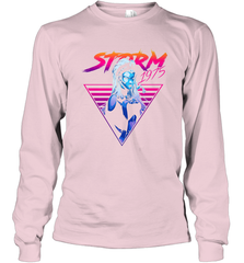 Marvel X Men Storm 80's Neon Retro Triangle Long Sleeve T-Shirt Long Sleeve T-Shirt - skytshirtshop