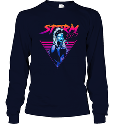 Marvel X Men Storm 80's Neon Retro Triangle Long Sleeve T-Shirt