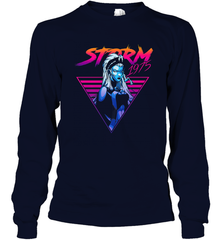 Marvel X Men Storm 80's Neon Retro Triangle Long Sleeve T-Shirt Long Sleeve T-Shirt - skytshirtshop